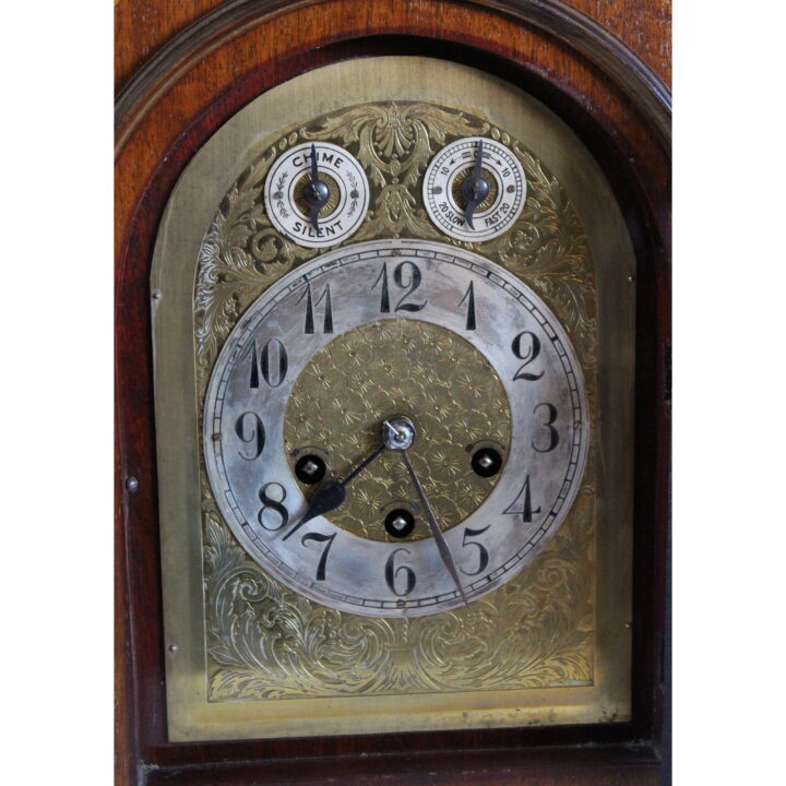 A Large Victorian Inlaid Mahogany Cased Junghans Bracket Clock