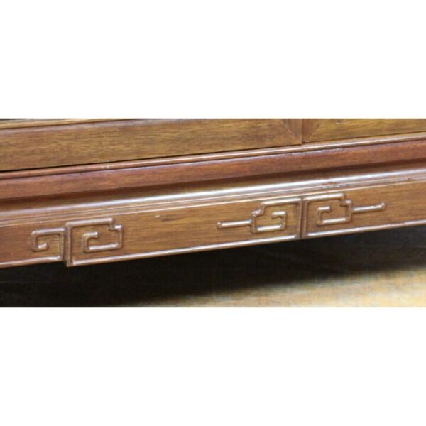 A Chinese Carved Hardwood Fall Front Bureau with Fitted Interior - Image 8