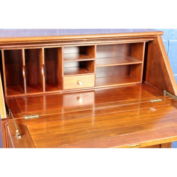 A Chinese Carved Hardwood Fall Front Bureau with Fitted Interior - Image 5