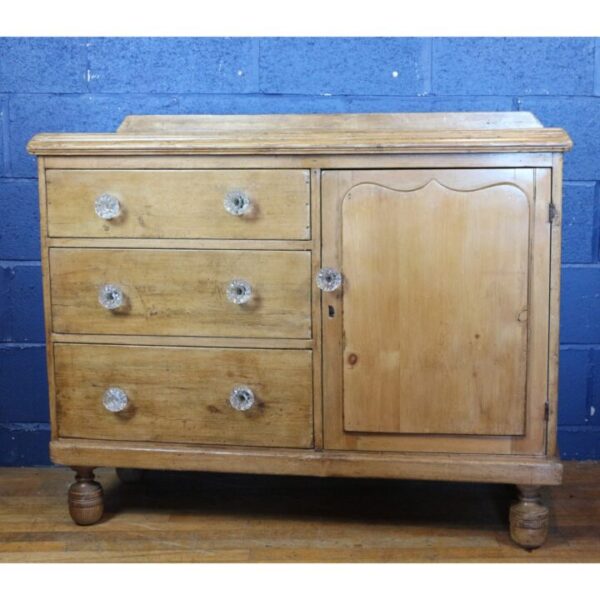 A Victorian Farmhouse Pine Sideboard or Dresser of Small Proportions