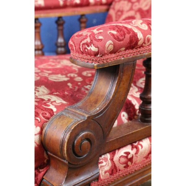 An Unusual Victorian James Reilly Mahogany Armchair with Double Casters - Image 7