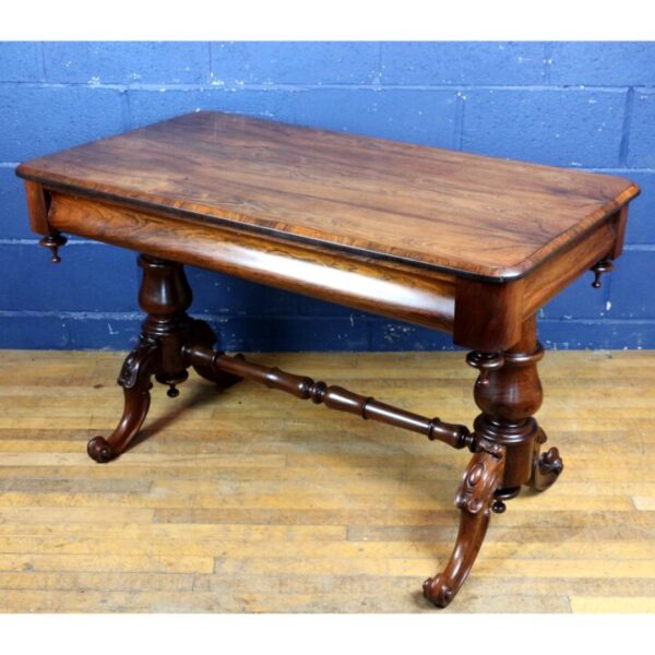 A Quality Regency Solid Rosewood Twin Pillar Sofa Table or Side Table