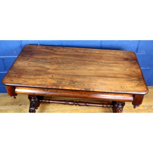 A Quality Regency Solid Rosewood Twin Pillar Sofa Table or Side Table - Image 8