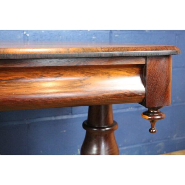 A Quality Regency Solid Rosewood Twin Pillar Sofa Table or Side Table - Image 6