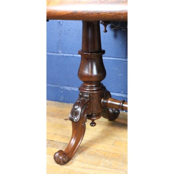 A Quality Regency Solid Rosewood Twin Pillar Sofa Table or Side Table - Image 4