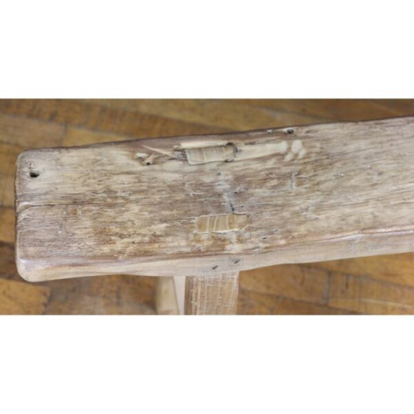 A Long Rustic Farmhouse Pine Kitchen Bench Waxed Finish - Image 4