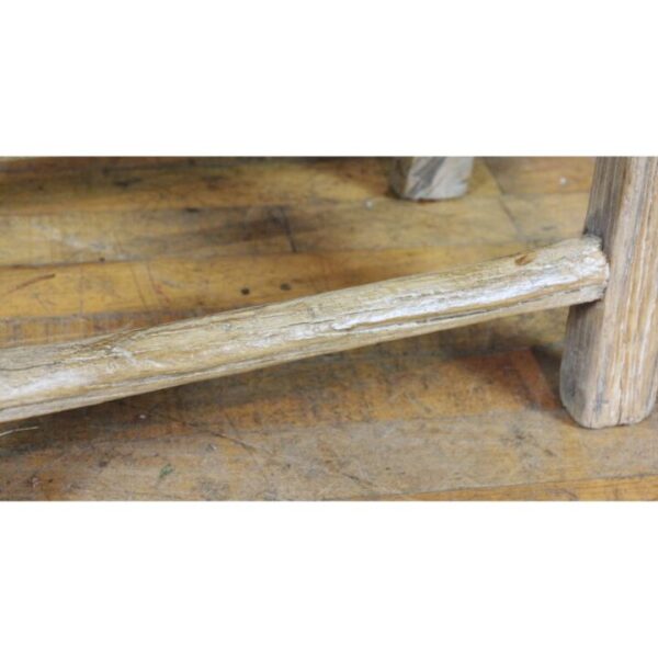 A Rustic Farmhouse Pine Kitchen Stool, Bench Waxed Finish - Image 4