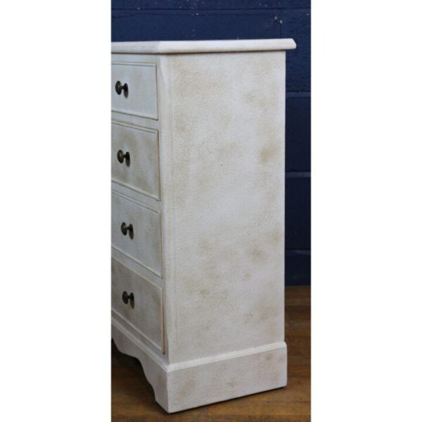 A Small Painted and Waxed Two over Three Bedside Chest of Drawers - Image 3