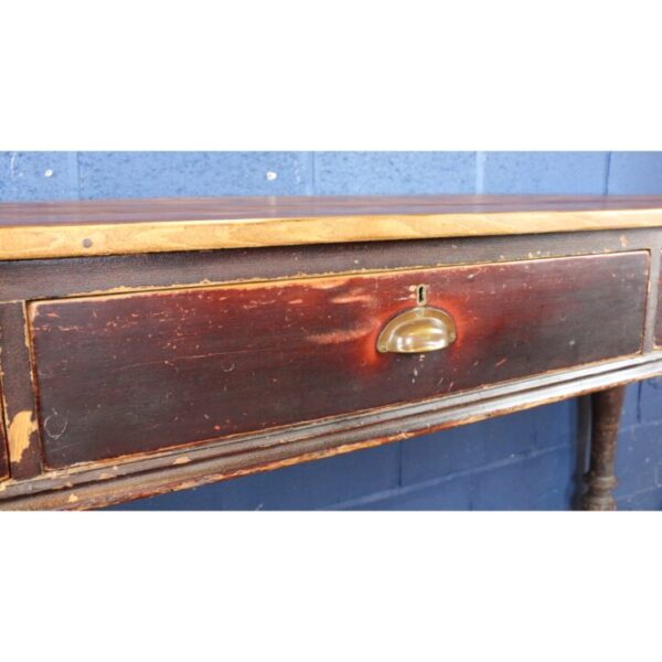 A Large Victorian Scumbled or Painted Pine Three Drawer Side Table Excellent Retail Piece - Image 8