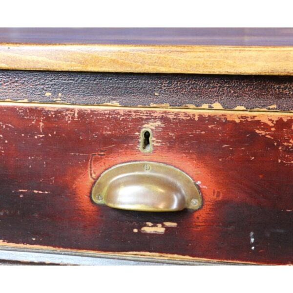 A Large Victorian Scumbled or Painted Pine Three Drawer Side Table Excellent Retail Piece - Image 7