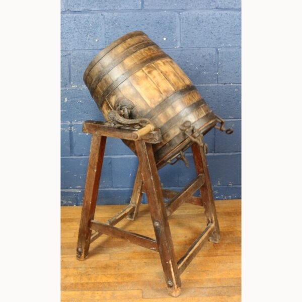 An Early C20th Oak Butter Churn on Pine Stand by Melotte Separator Sales Co Bristol - Image 3