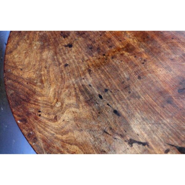A Georgian Mahogany Circular Centre Pedestal Tilt Top Tripod Wine Table - Image 7