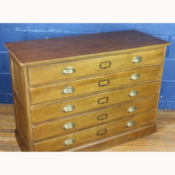 A Laura Ashley Oak 5 Drawer Haberdashery Plan Chest of Drawers - Image 2