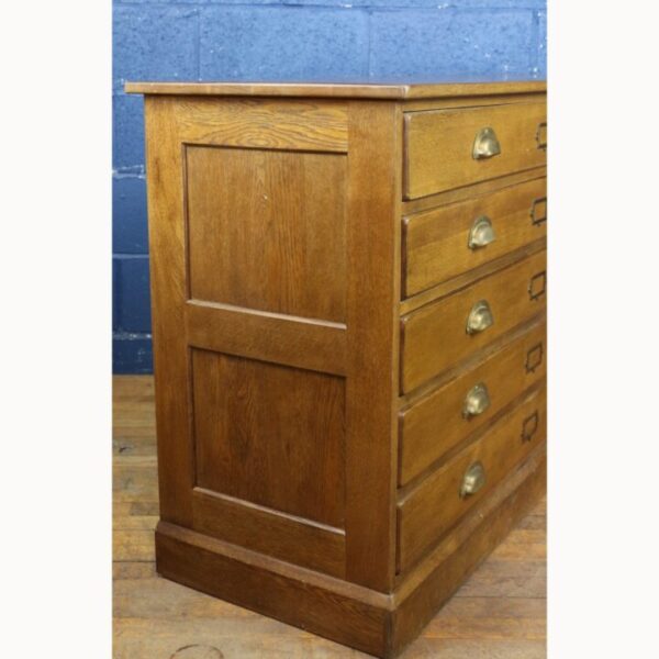 A Laura Ashley Oak 5 Drawer Haberdashery Plan Chest of Drawers - Image 4