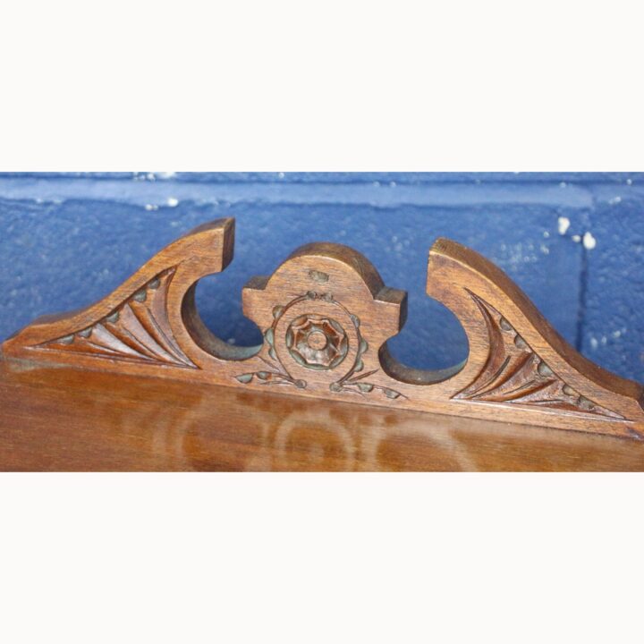 A Victorian Carved Walnut Single Door Bedside Cabinet or Pot Cupboard - Image 6