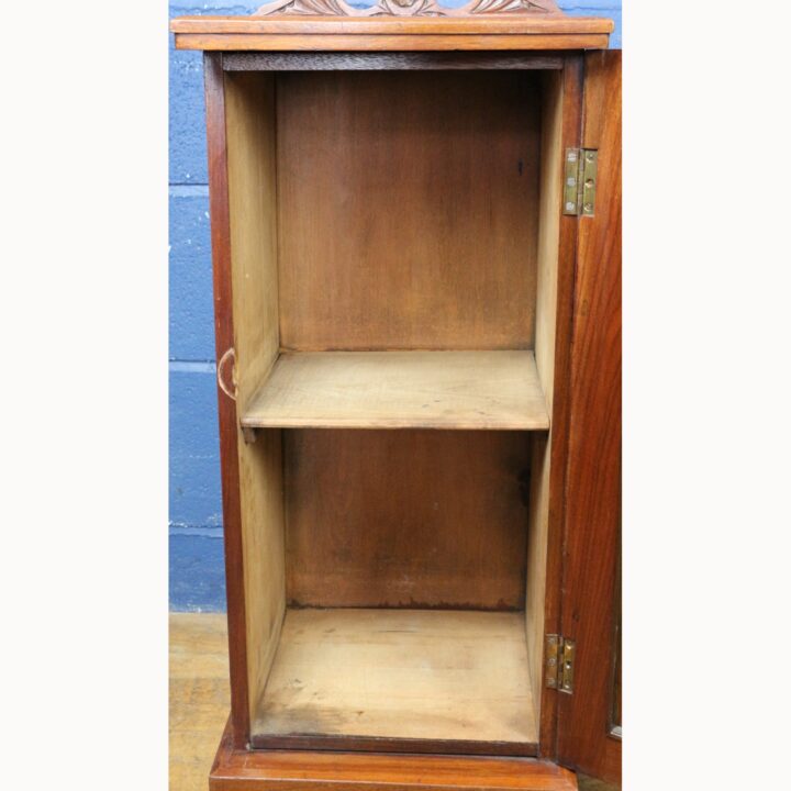 A Victorian Carved Walnut Single Door Bedside Cabinet or Pot Cupboard - Image 4