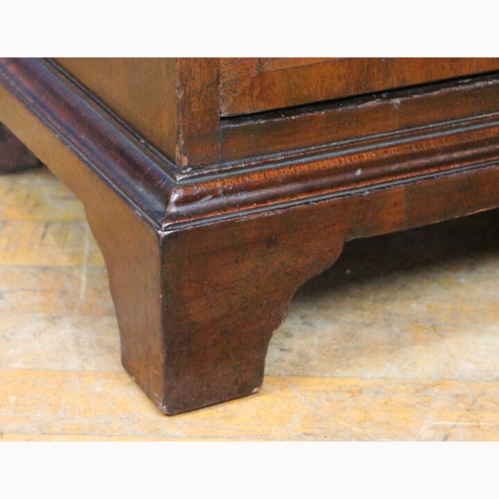 An Antique Walnut Single Drawer Bedside Cupboard Queen Anne Style - Image 7