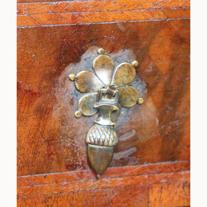 An Antique Walnut Single Drawer Bedside Cupboard Queen Anne Style - Image 5