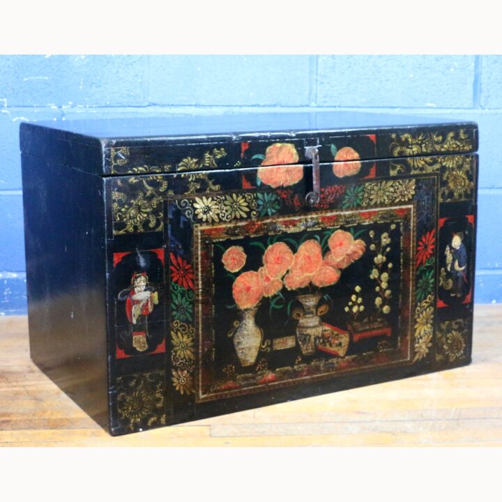 A Late C19th Early C20th Chinese Shanxi Trunk or Opera Chest
