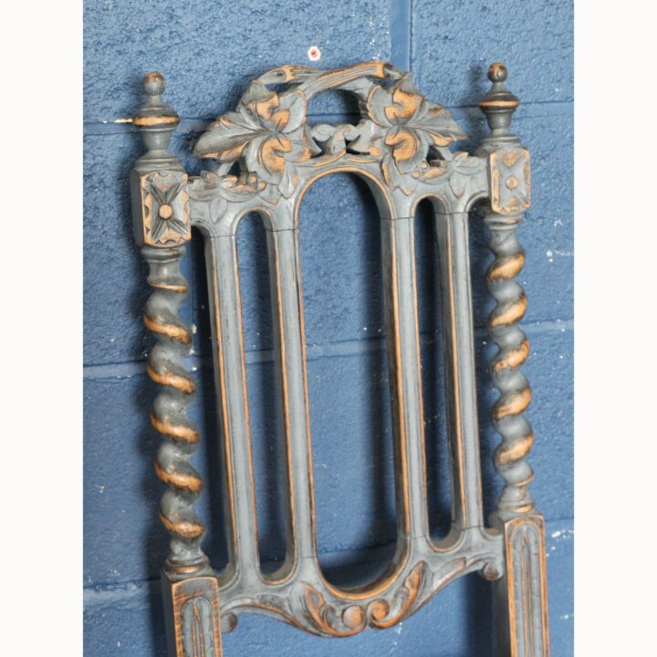 A Pair of C19th Carved and Painted Oak Hall Chairs - Image 6
