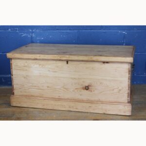 A Victorian Farmhouse Waxed Pine Blanket Box, with Secret Interior Drawer