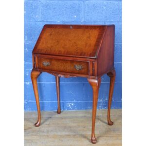 A Vintage Walnut and Bur Walnut Ladies Fall Front Bureau