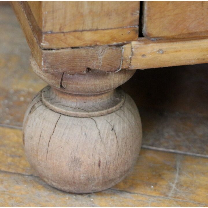 A Victorian Farmhouse Waxed Pine Two over Two Chest of Drawers - Image 5
