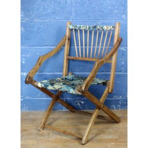 A Victorian Beech Folding Campaign, Steamer or Safari Chair